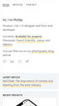 Mobile Screenshot of phillipwong.net